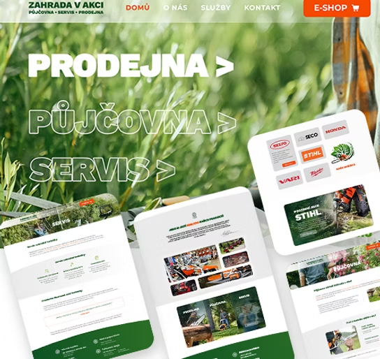 Ukázka webu a e-shopu